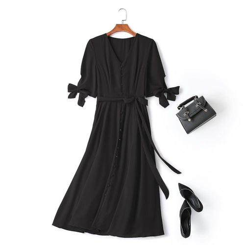 Bridgette Plus Size Modern Vintage Midi Dress