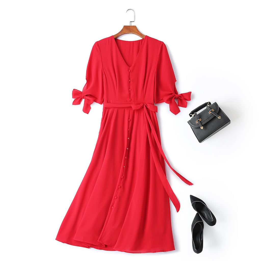 Bridgette Plus Size Modern Vintage Midi Dress