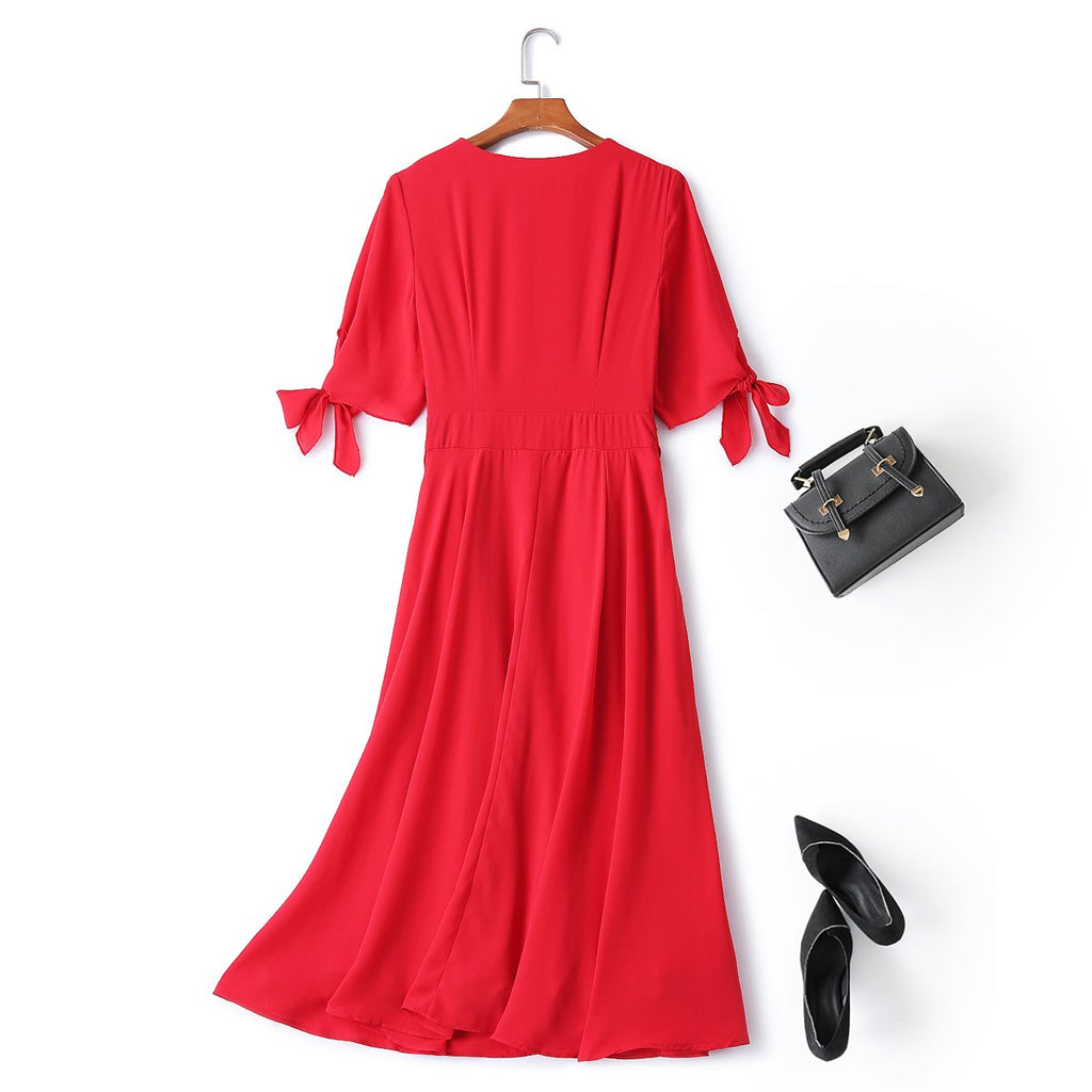 Bridgette Plus Size Modern Vintage Midi Dress