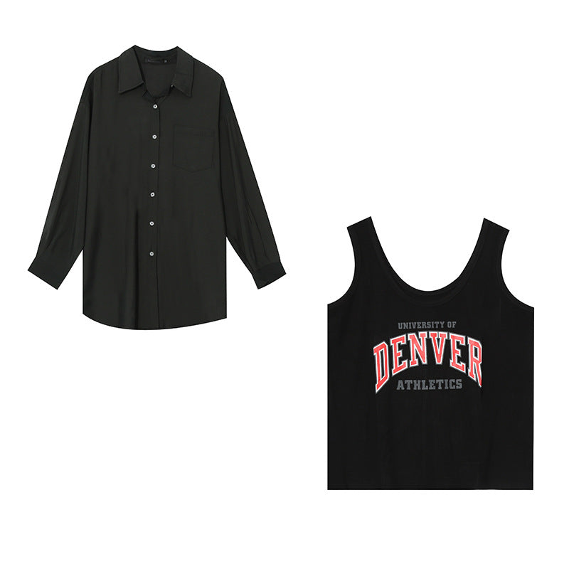 Nina Plus Size Tank Top and Shirt Set