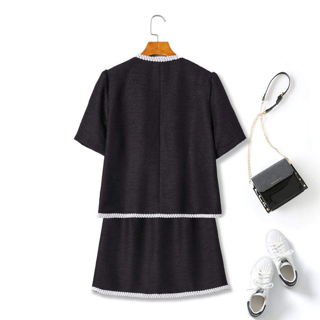 Plus Size Top and Skirt Set