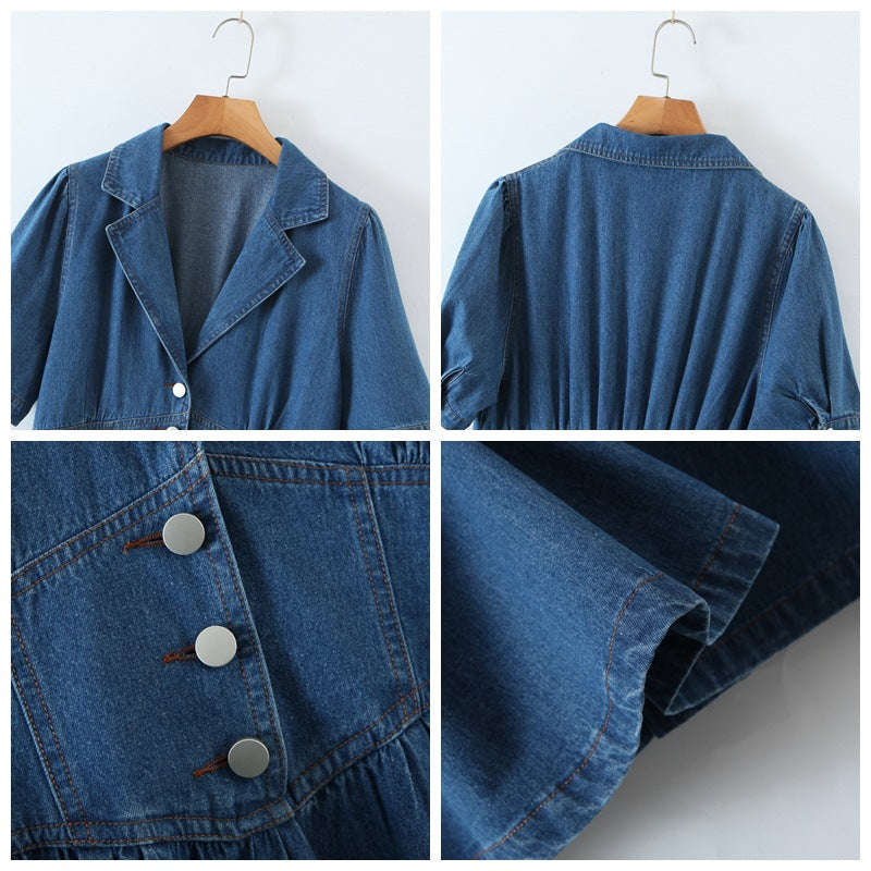 Plus Size Trench Denim Dress