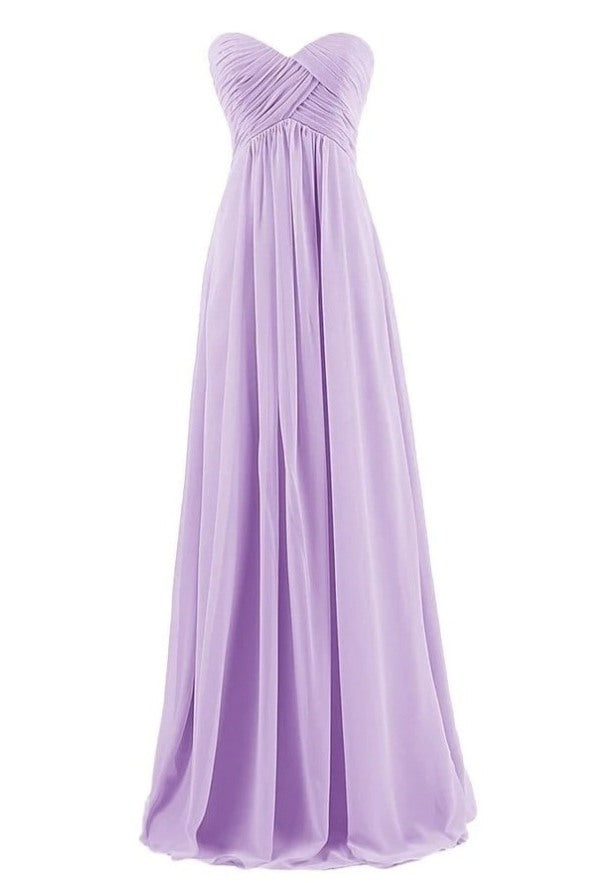 Plus Size Tube Chiffon Evening Dress