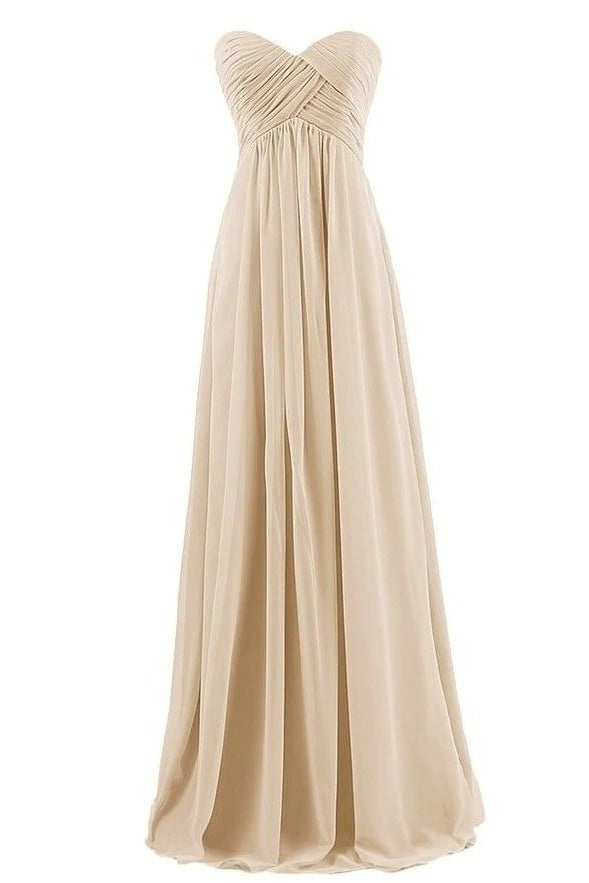 Plus Size Tube Chiffon Evening Dress