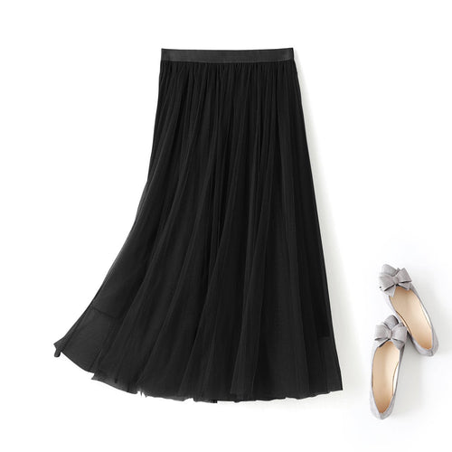 Bernette Plus Size Tulle Midi Skirt
