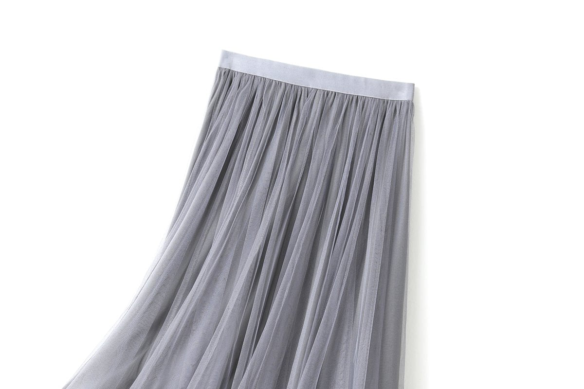 Bernette Plus Size Tulle Midi Skirt