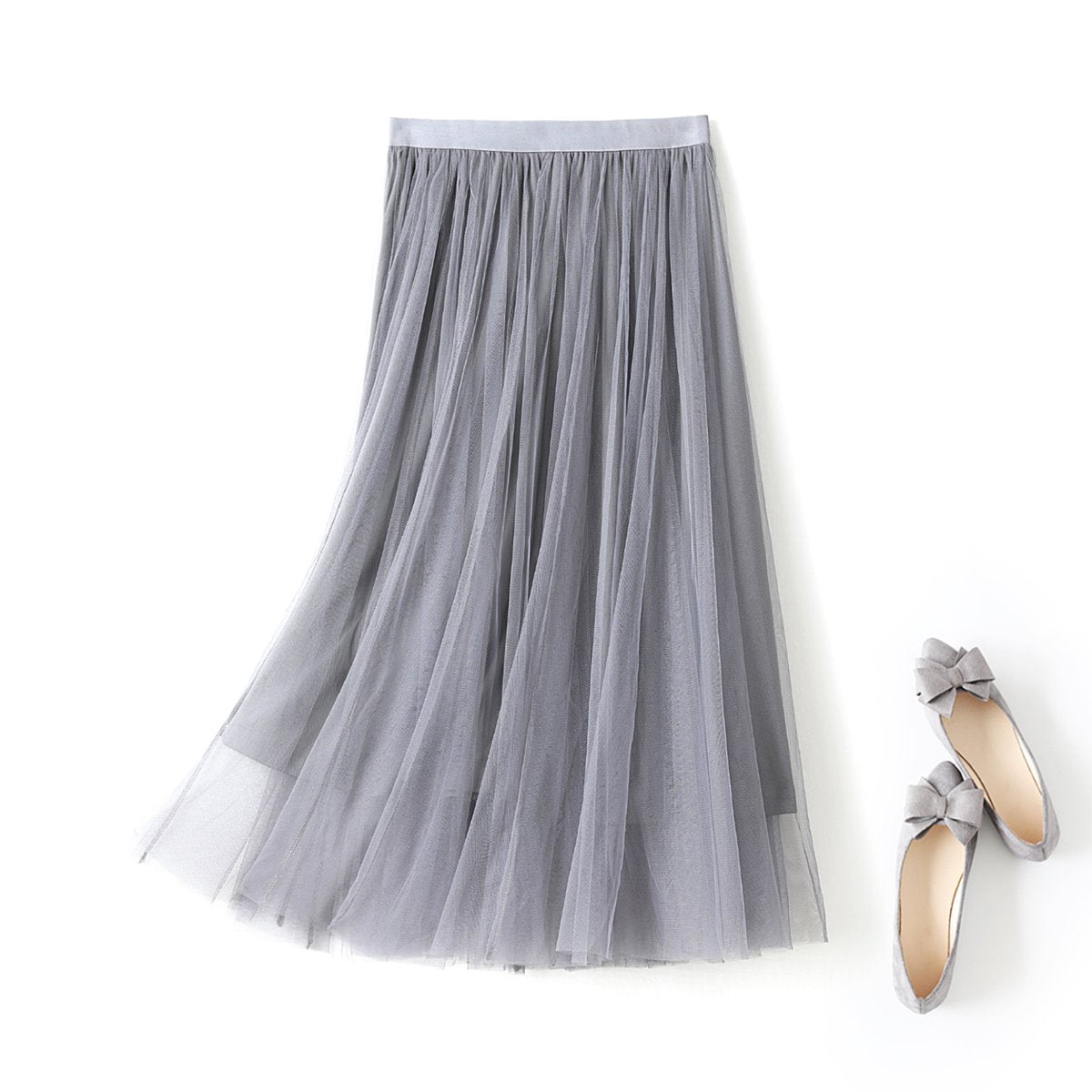 Bernette Plus Size Tulle Midi Skirt