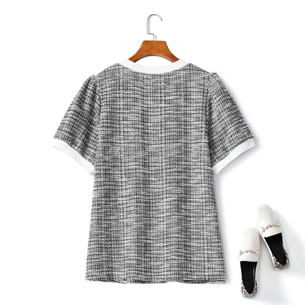 Paige Plus Size Tweed Blouse