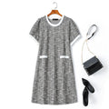 Vanessa Plus Size Tweed Shift Dress