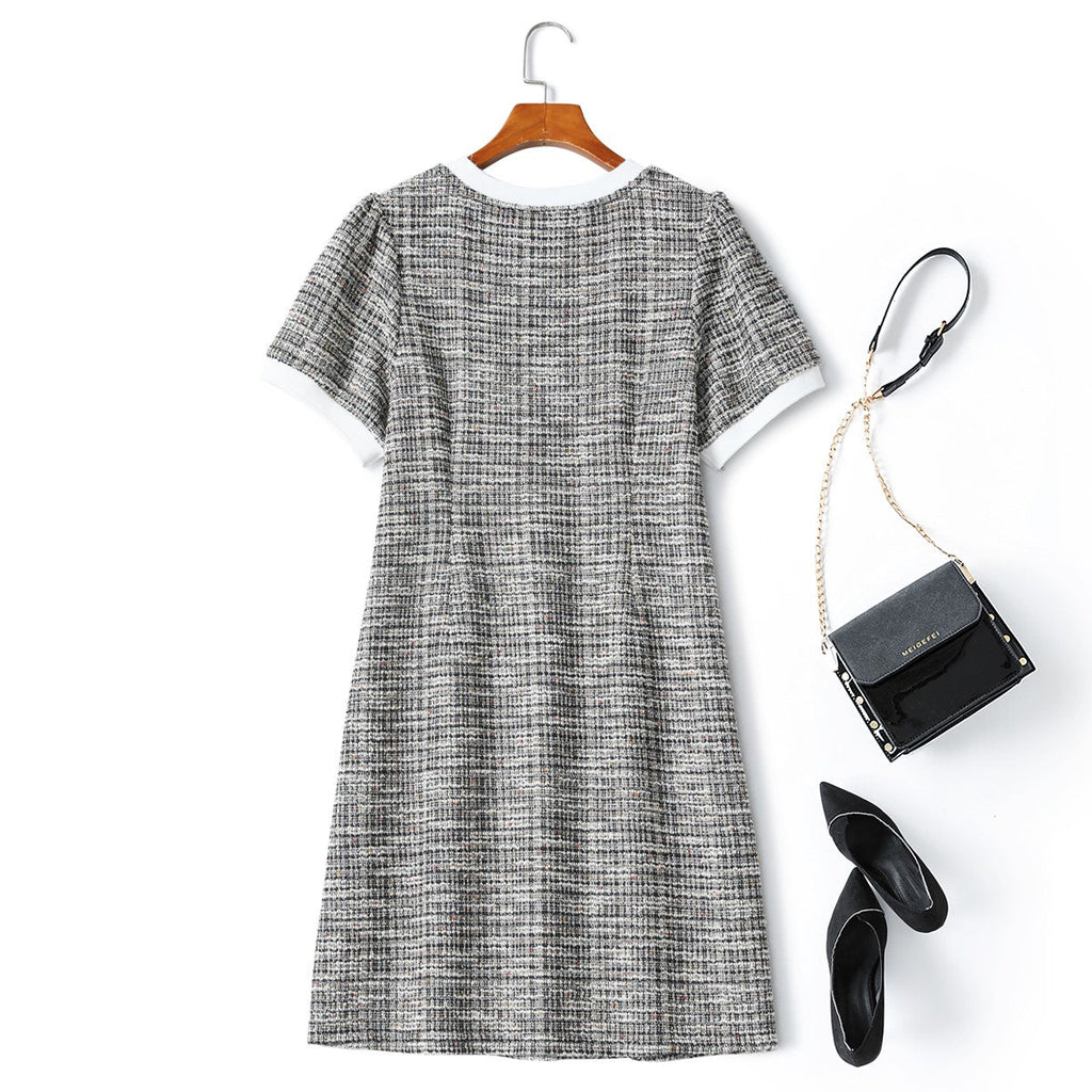Vanessa Plus Size Tweed Shift Dress