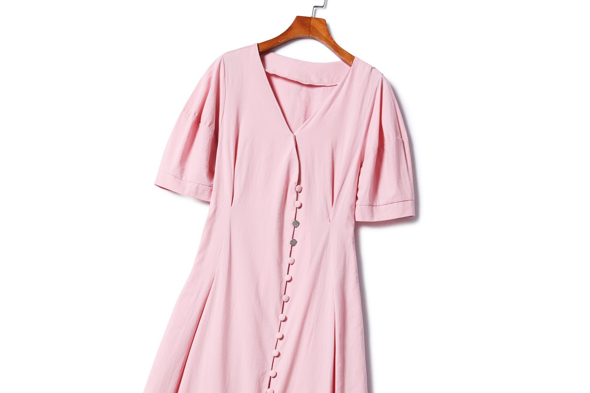 Meredith Plus Size V Neck Midi Dress