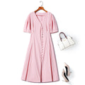 Meredith Plus Size V Neck Midi Dress