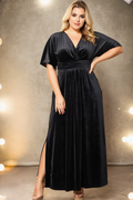 Fleurine Plus Size Velvet Maxi Dress