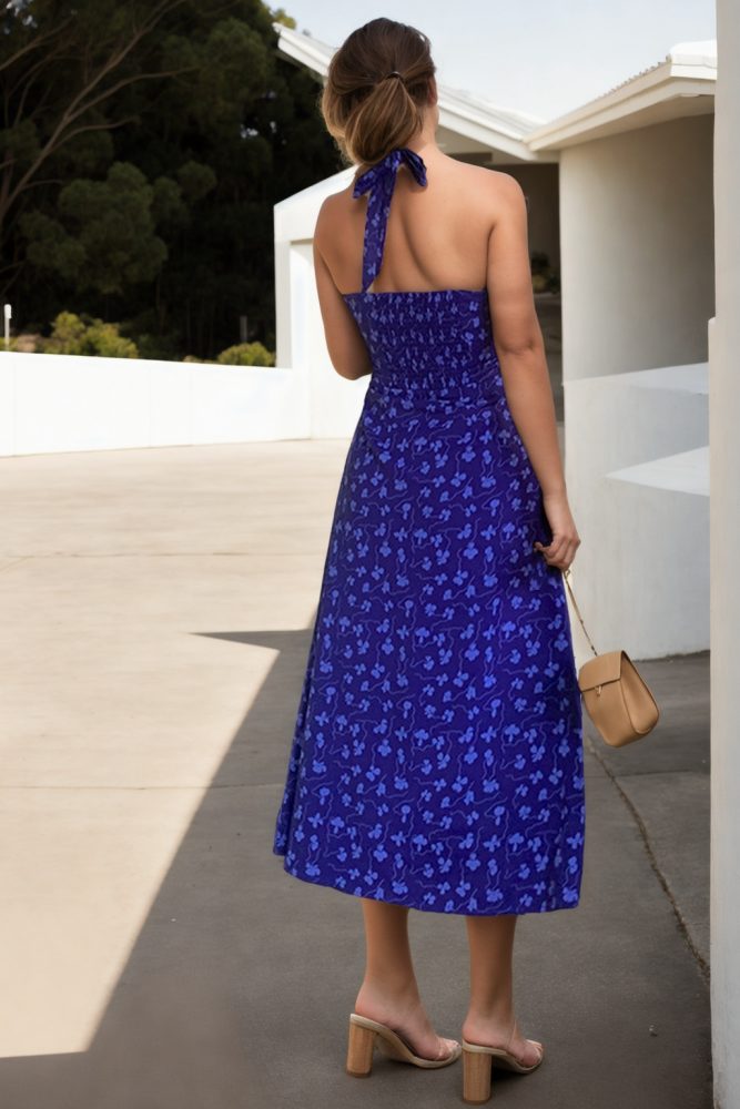 Kairi Plus Size Vintage Halter Wedding Guest Dress