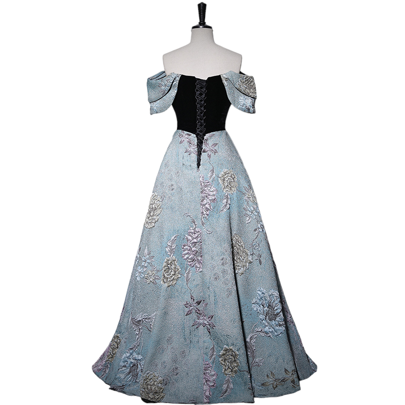 Plus Size Vintage Brocade Evening Dress