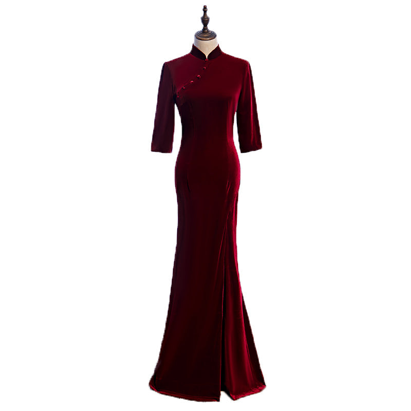 Plus Size Cheongsam Mermaid Gown