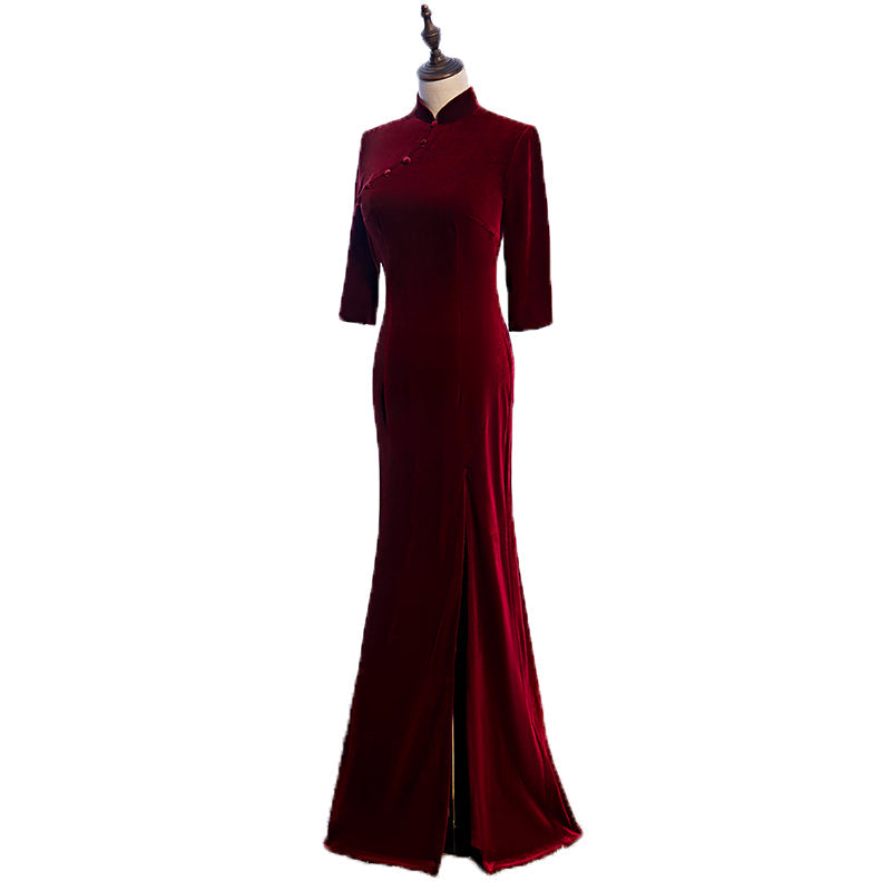 Plus Size Cheongsam Mermaid Gown