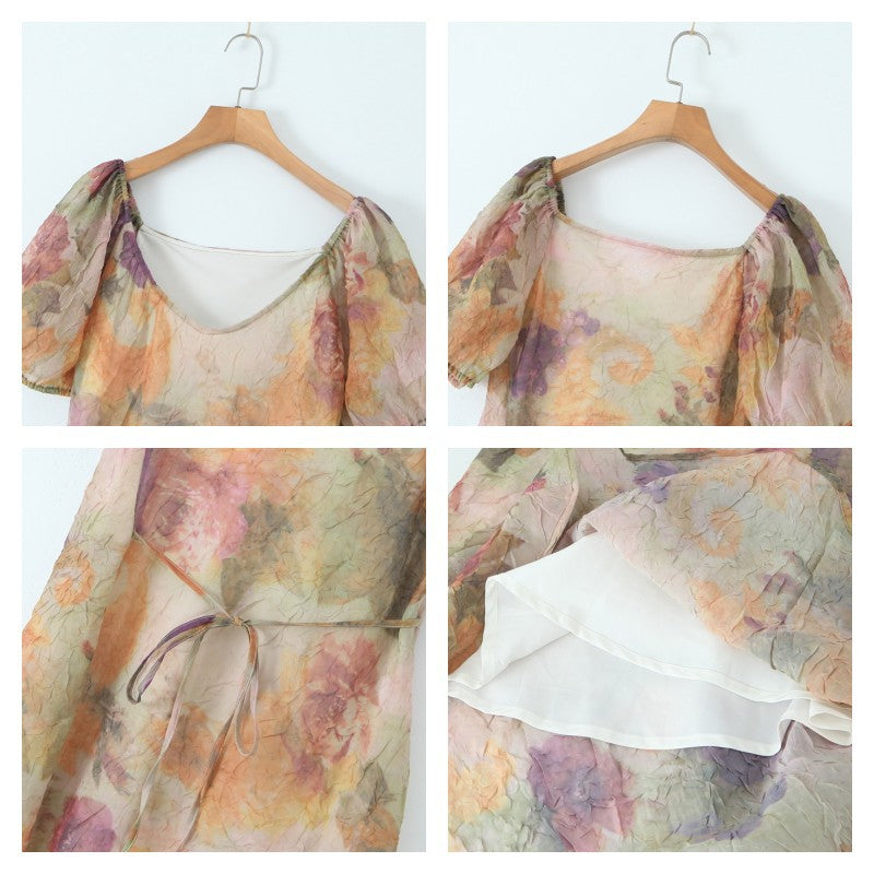 Plus Size Vintage Floral Mermaid Dress
