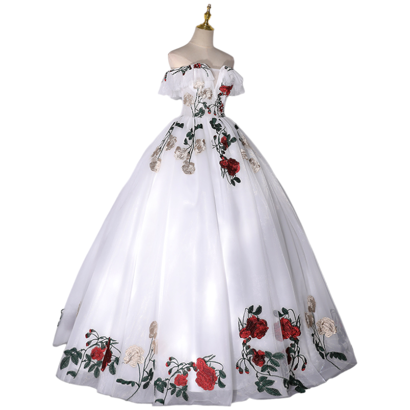 Plus Size Vintage Roses Ball Gown