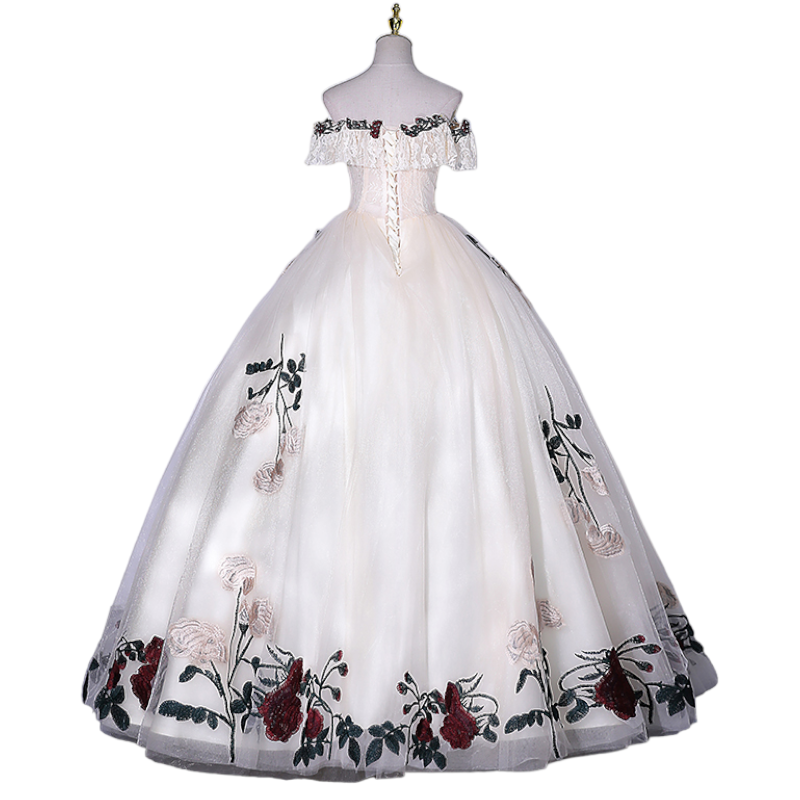 Plus Size Vintage Roses Ball Gown