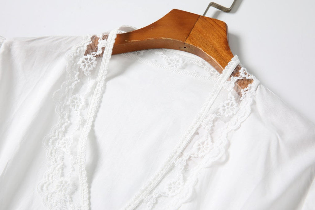 River Plus Size Vintage White Blouse