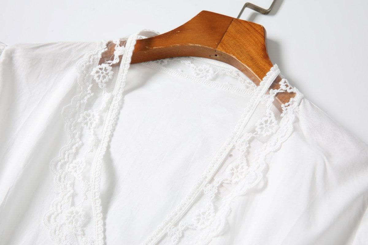 River Plus Size Vintage White Blouse