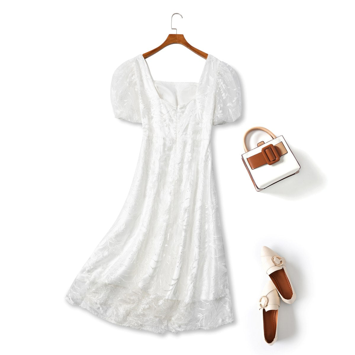 Plus Size White A Line Dress