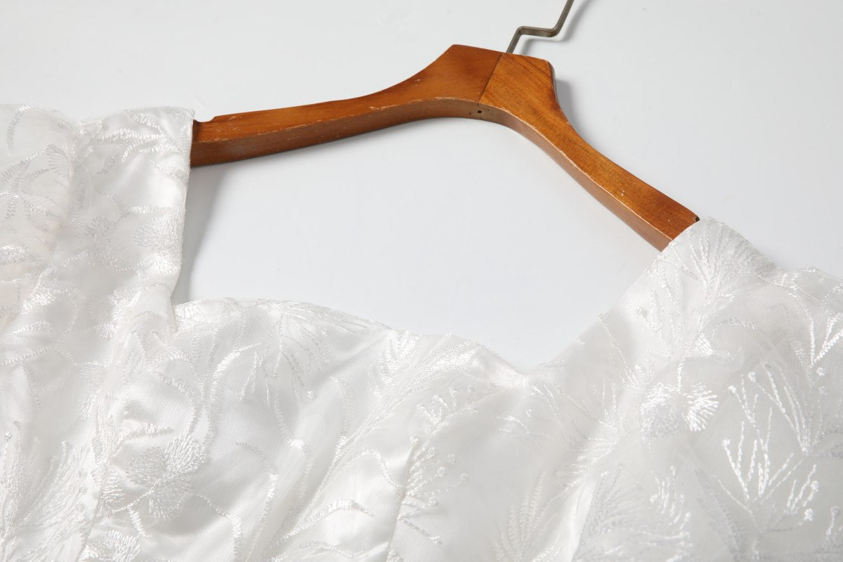 Plus Size White A Line Dress