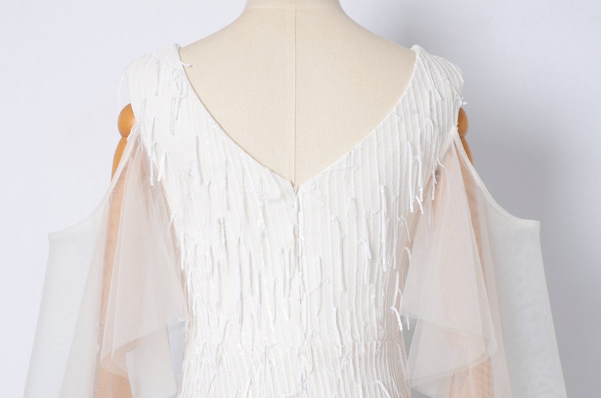 Maya Plus Size White Evening Dress