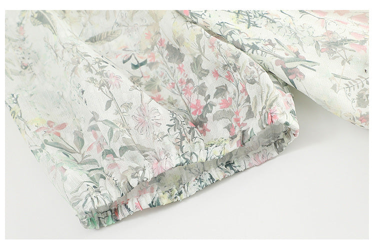 Plus Size White Floral Dress