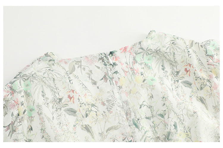 Plus Size White Floral Dress