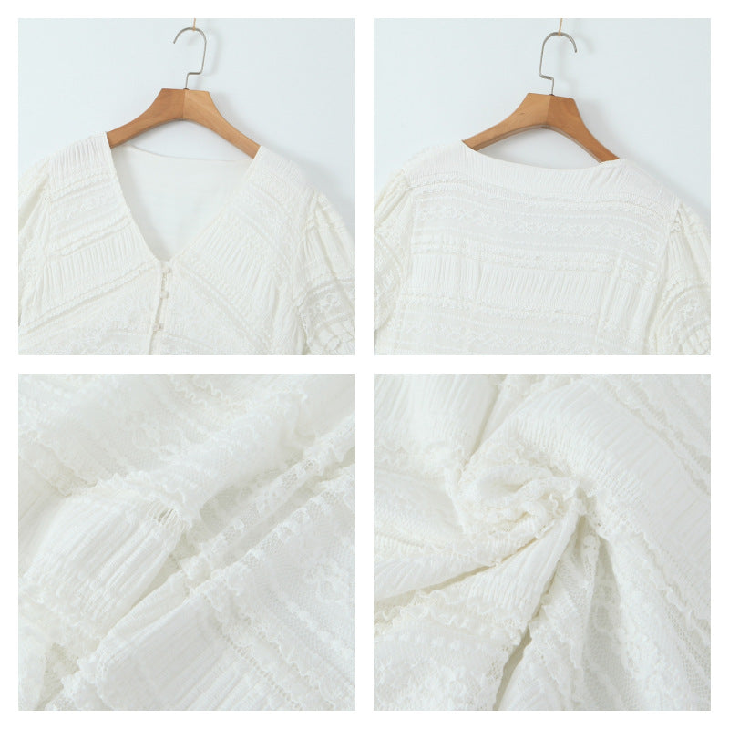 Plus Size White Lace Dress