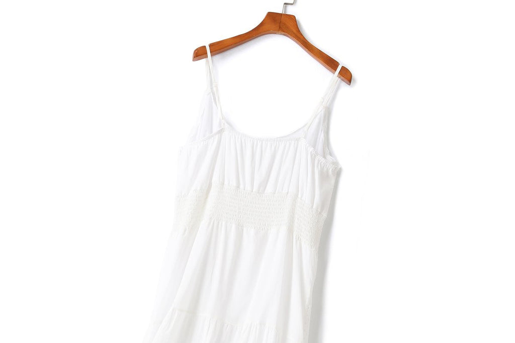 Gwyn Plus Size White Lace Maxi Dress - Casual Wedding Guest