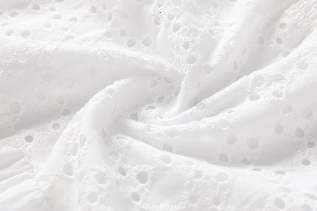 Gwyn Plus Size White Lace Maxi Dress - Casual Wedding Guest