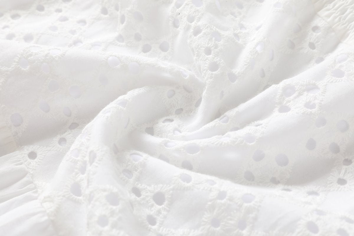Gwyn Plus Size White Lace Maxi Dress - Casual Wedding Guest