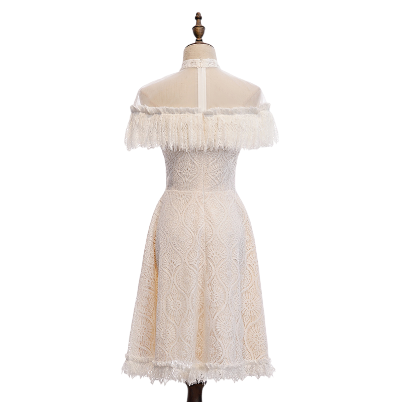 Plus Size White Lace Party Dress