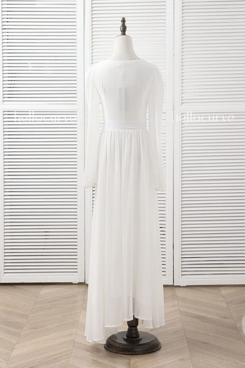 Myla Plus Size White Long Sleeve Maxi Dress