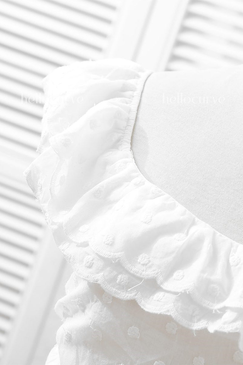 Mirabel Plus Size White Off Shoulder Dress