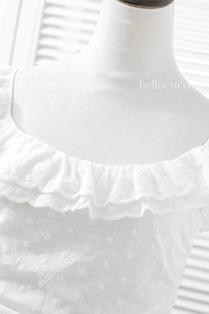 Mirabel Plus Size White Off Shoulder Dress