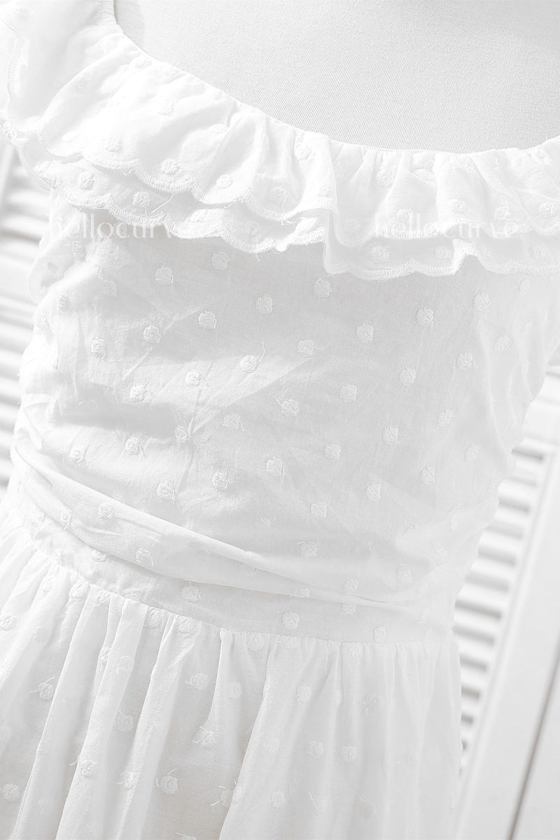 Mirabel Plus Size White Off Shoulder Dress