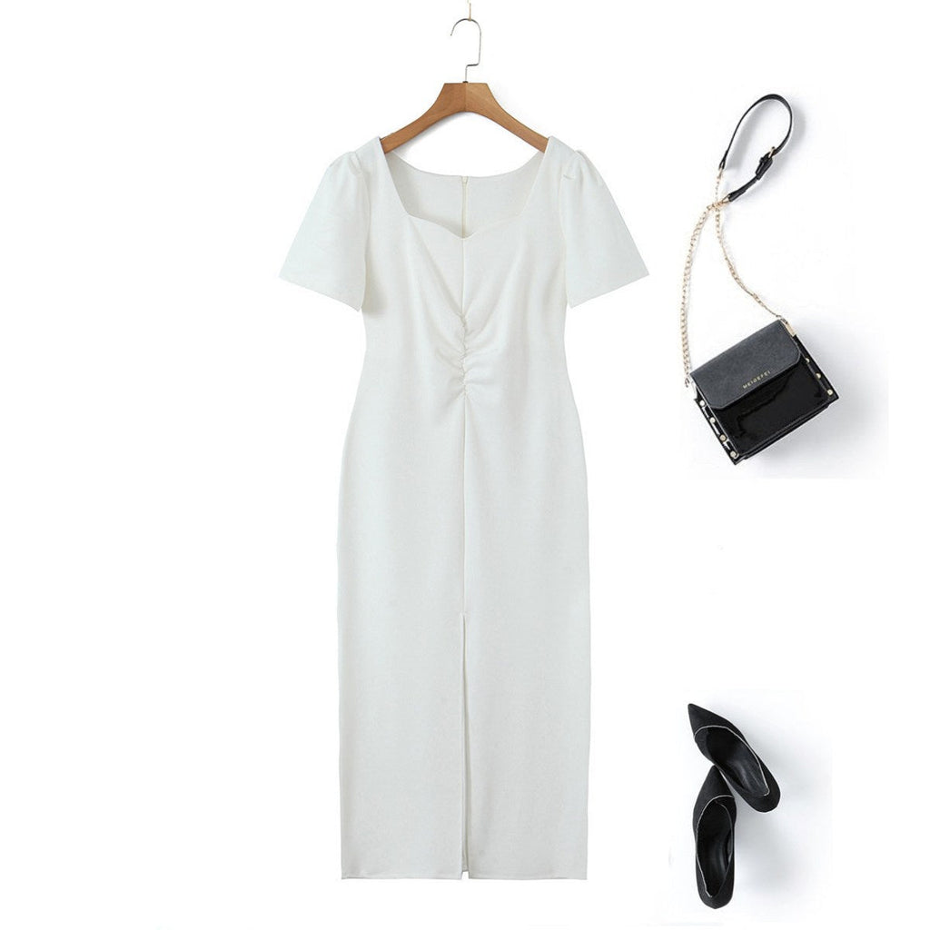 Plus Size White Pencil Dress