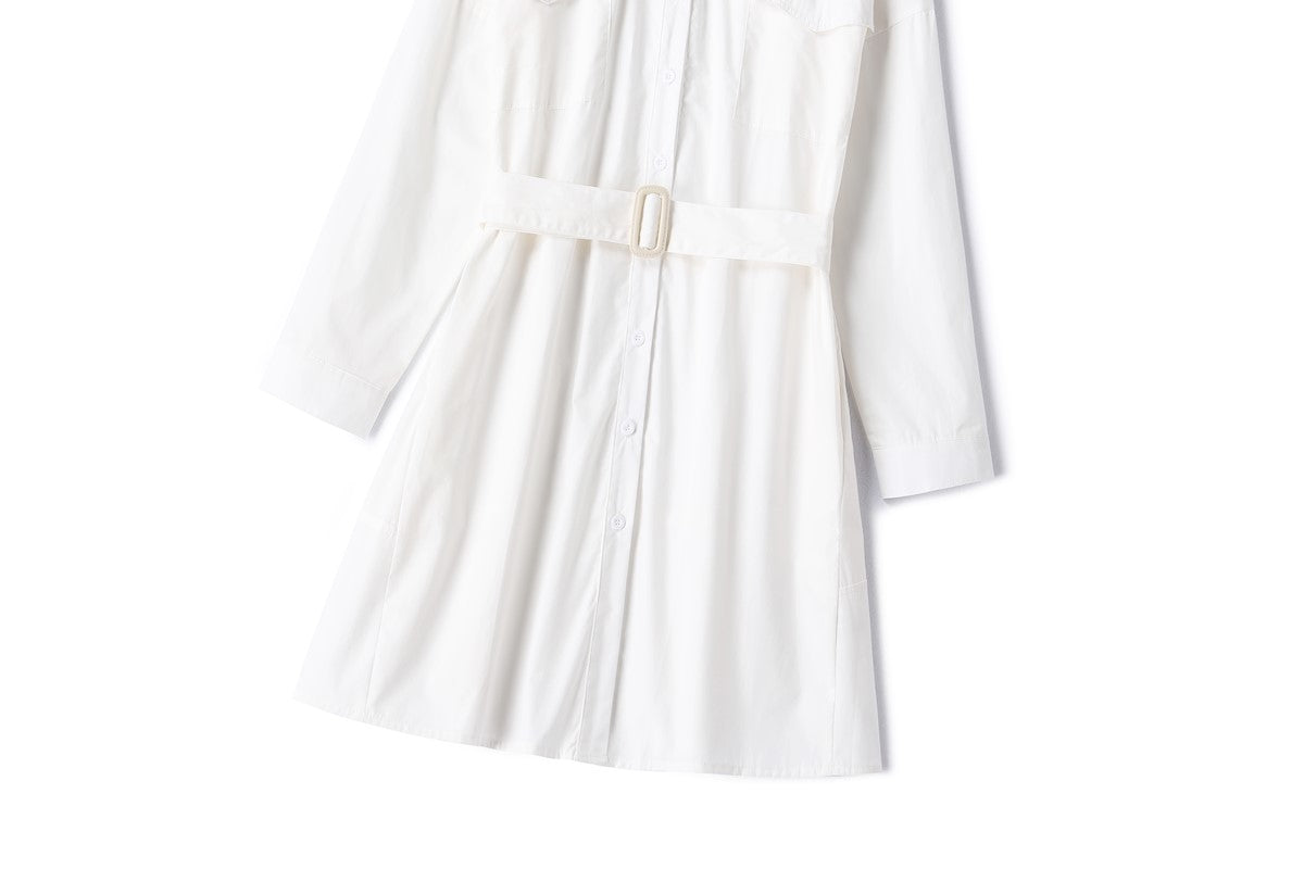 Plus Size White Shirt Dress