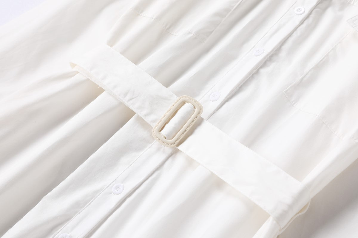 Plus Size White Shirt Dress