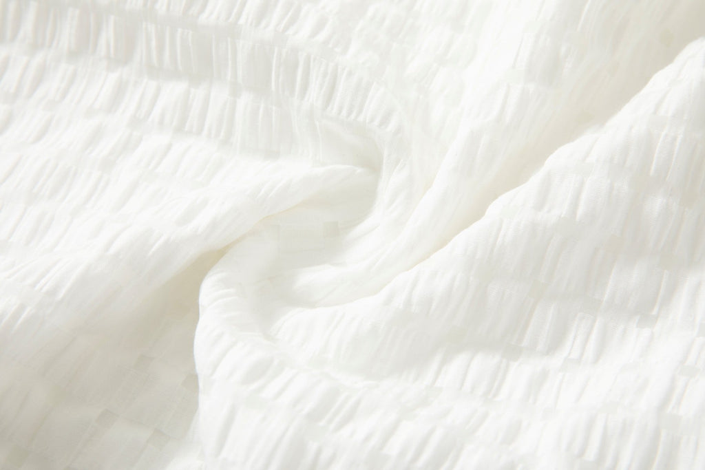 Carla Plus Size White V Neck Dress