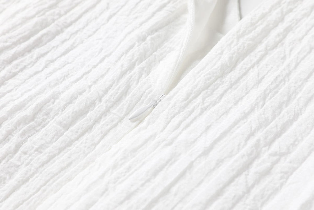Plus Size White Wrap Dress