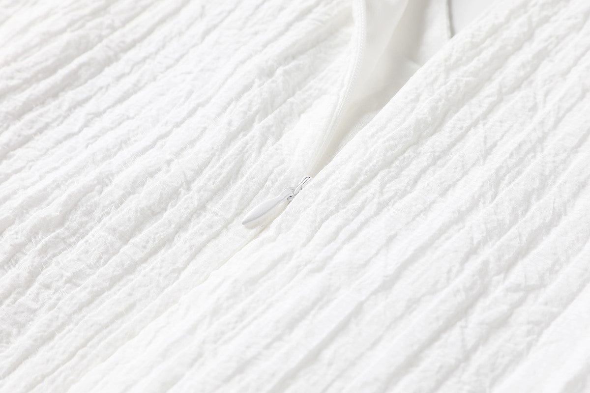 Plus Size White Wrap Dress