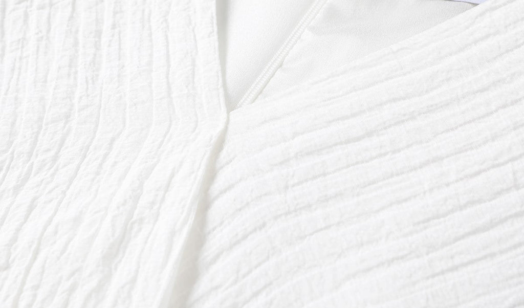 Plus Size White Wrap Dress