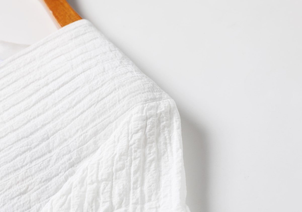 Plus Size White Wrap Dress