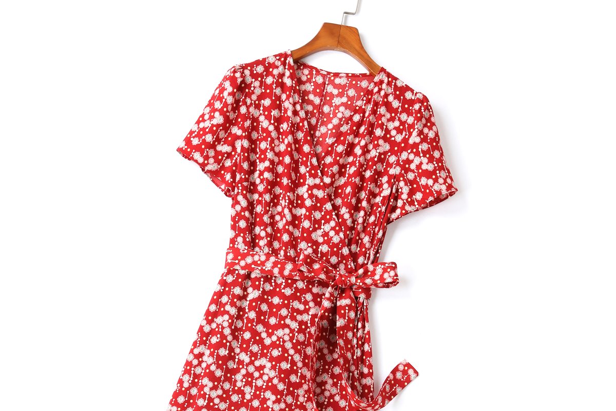 Karina Plus Size Red Boho Wrap Maxi Dress