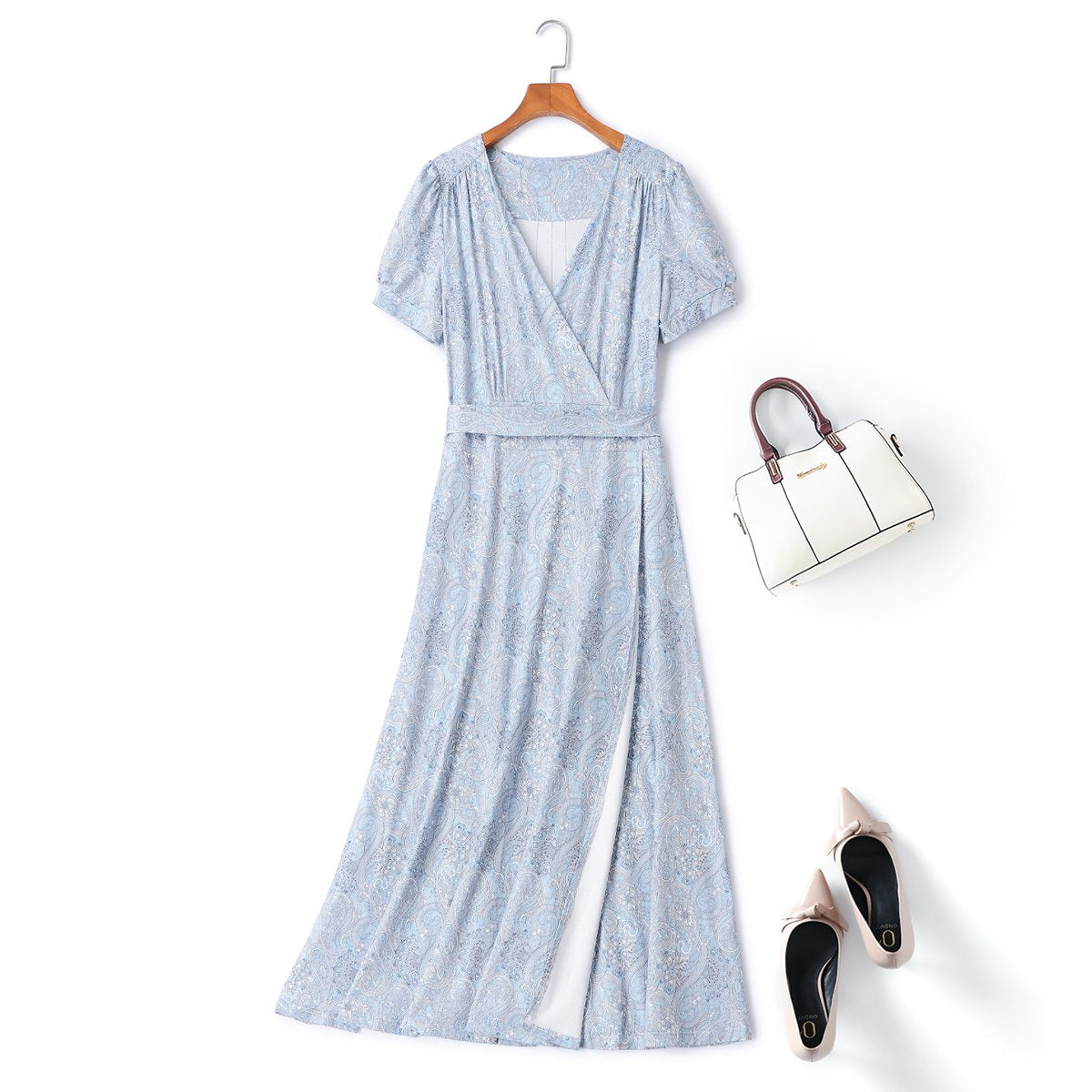 Plus Size Wrap Maxi Dress